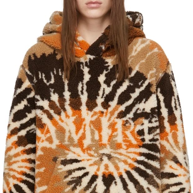 amiri tie dye fleece hoodie