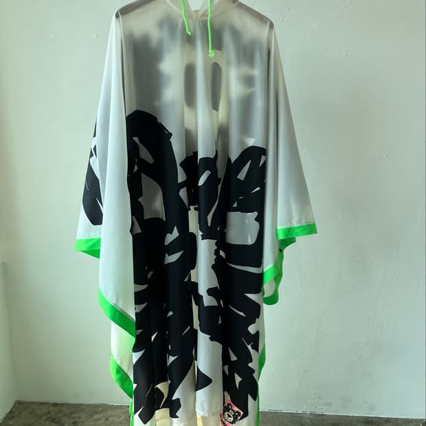 Hooded poncho rain jacket
