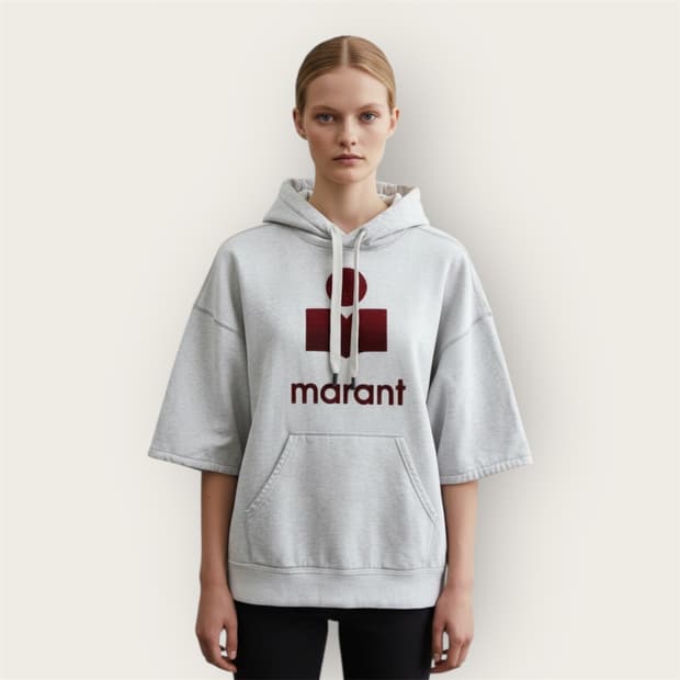 .36/ 이자벨마랑 13주년 한정 로고 벨벳 후드 반팔