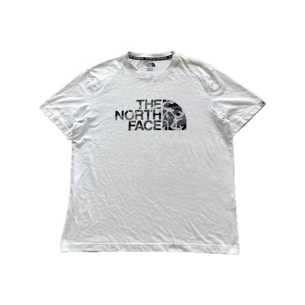 노스페이스 카모 로고 티셔츠