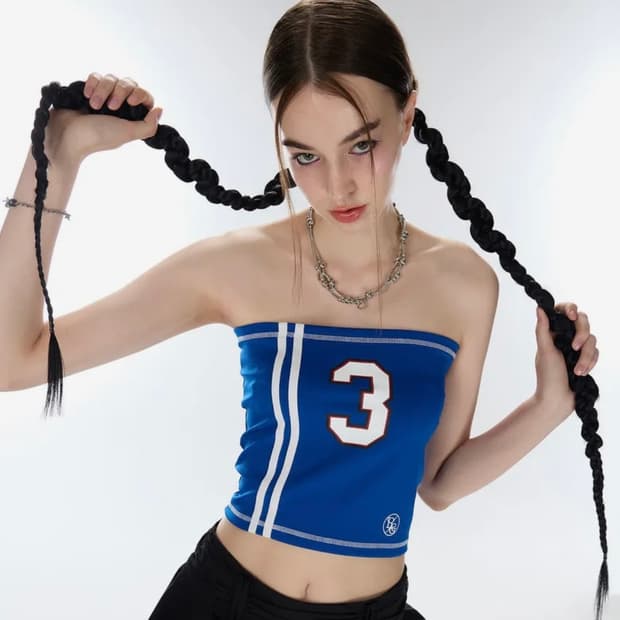 라티젠 L12 BIG NUMBER TUBE TOP(BLUE)