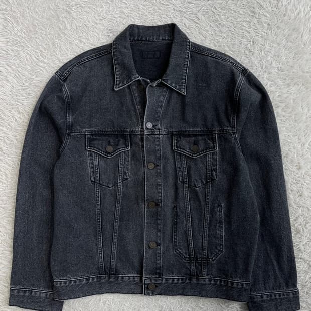 브랜디드 흑청 트러커 자켓/#3311