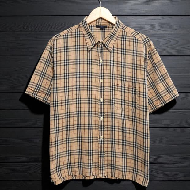 105)BURBERRY 버버리 노바체크 반팔 셔츠