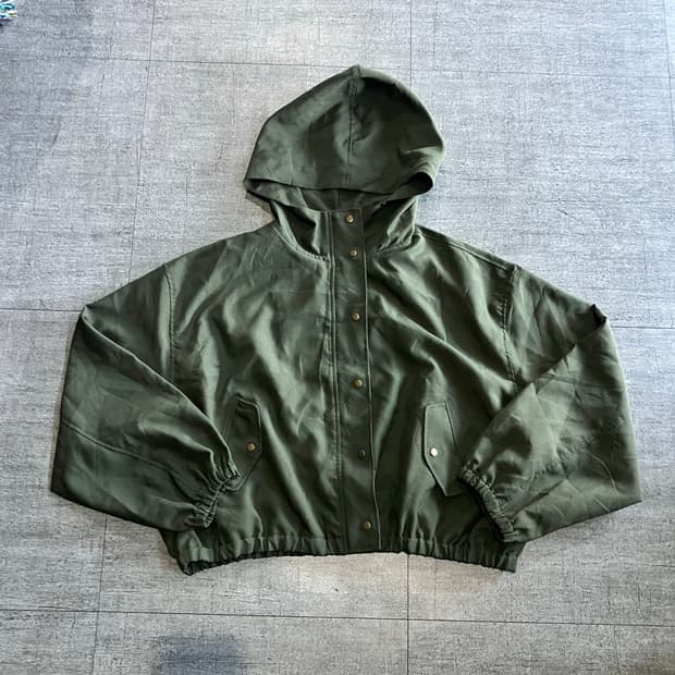 일본빈티지 Gorge 하구미모리걸 아메카지 아방핏 크롭후드봄버자켓