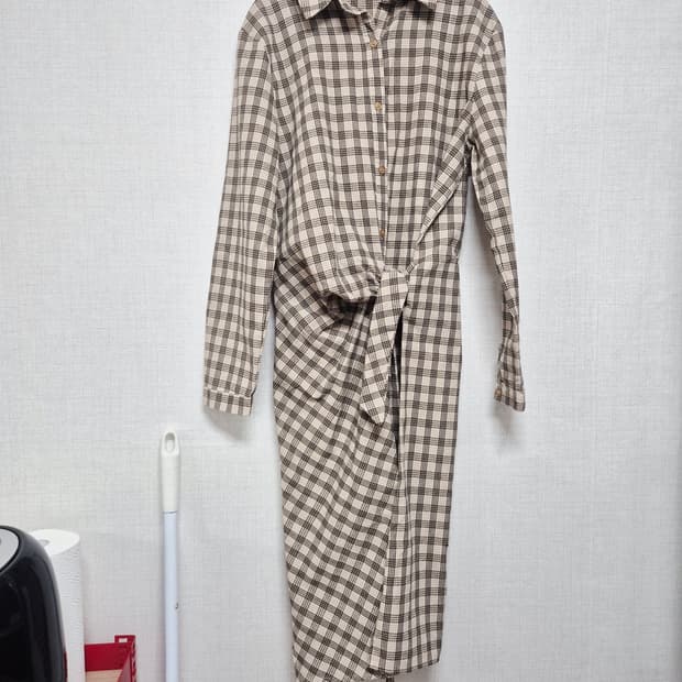 체크 롱원피스