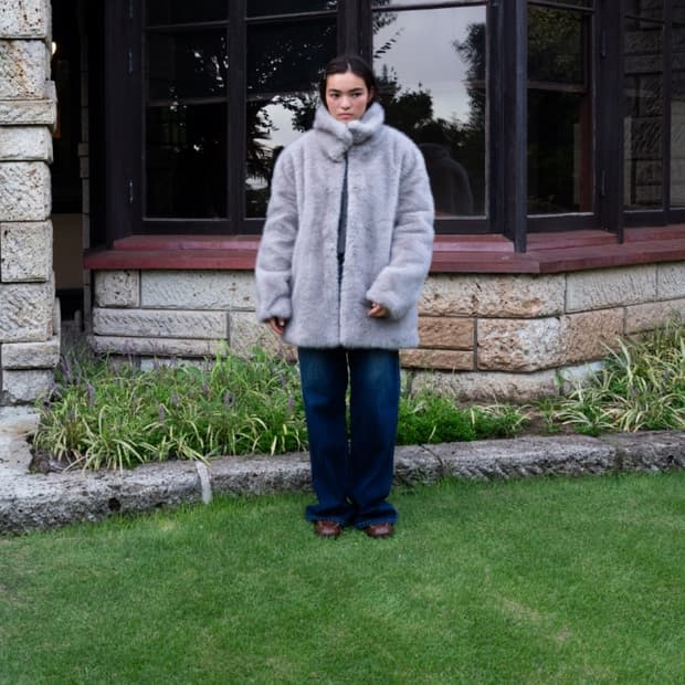 튜드먼트 퍼 자켓 (그레이)