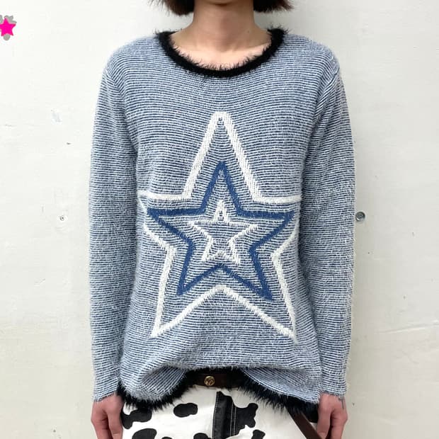  Blue Star Fur Knitwear