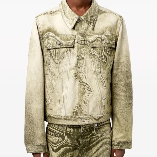 캠퍼랩 스월 프린트 데님 자켓 M 