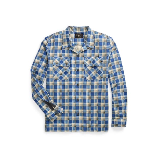 RRL 플래드 프린트 캠츠 셔츠
