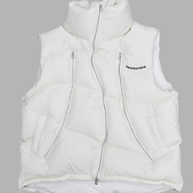 더뮤지엄비지터 패딩조끼 화이트 M