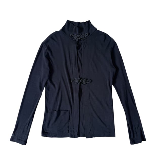 Yohji yamamoto high neck button top