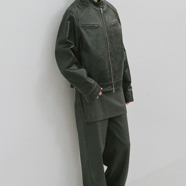 GBH 어패럴 25FW 빈티지 라이더 자켓 블랙
