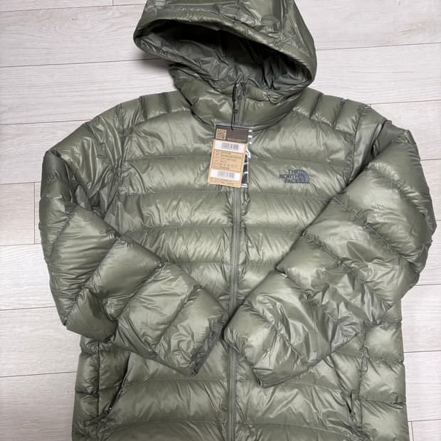 [105] 노스페이스 마티에 경량 후드 다운 라이트 카키