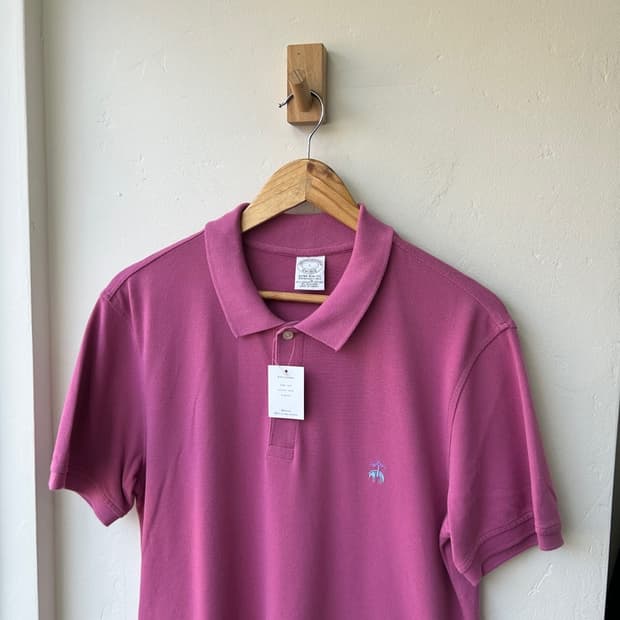 16548 - 브룩스 브라더스 핑크 반팔 카라티