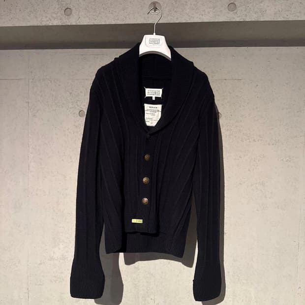  메종 마르지엘라 레플리카 숄 칼라 니트 가디건