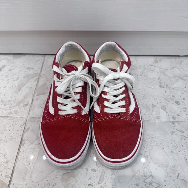 반스 올드스쿨 스웨이드 레드 235