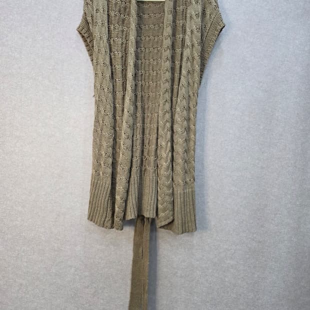 ZARA KNIT 케이블 롱 니트 베스트 가디건