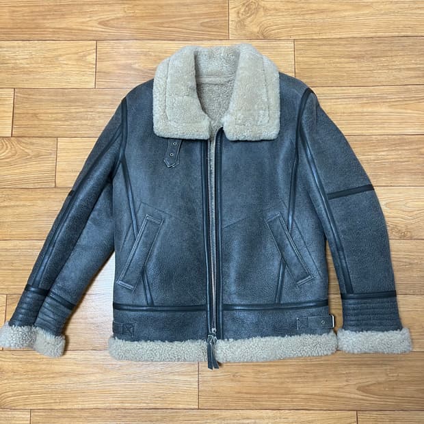 구신흥사 딤스킨 무스탕 양털 가죽자켓 양가죽