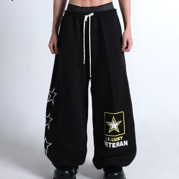 Lucky army big sweat pants black