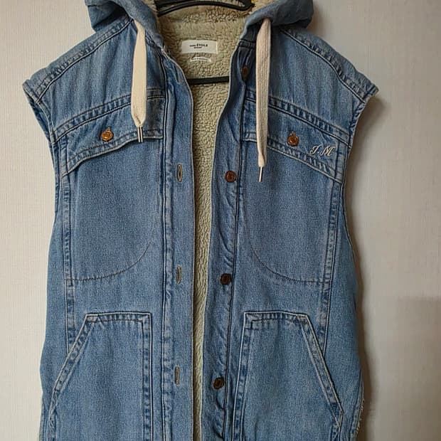이자벨마랑 데님 후드 조끼