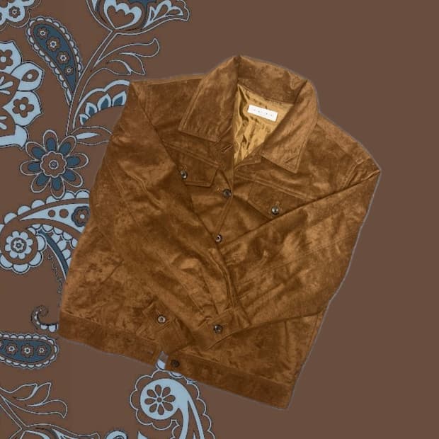 빈티지 Charge 브라운 스웨이드 자켓