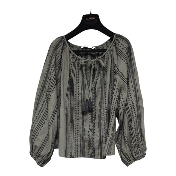 Zara 자라 에스닉 자수 테슬 블라우스 m or s~m