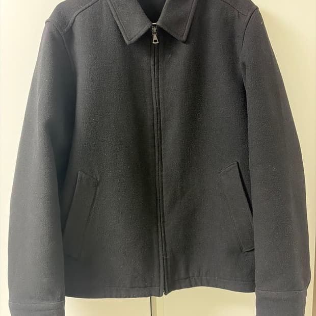 유니클로 싱글칼라쇼트 블루종