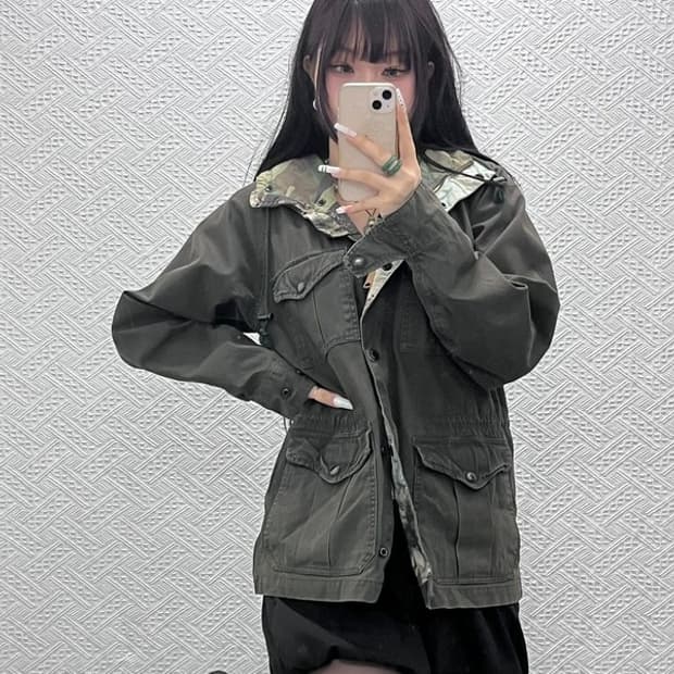 데님앤서플라이 랄프로렌 밀리터리 사파리 헌팅 야상 자켓 S C10754