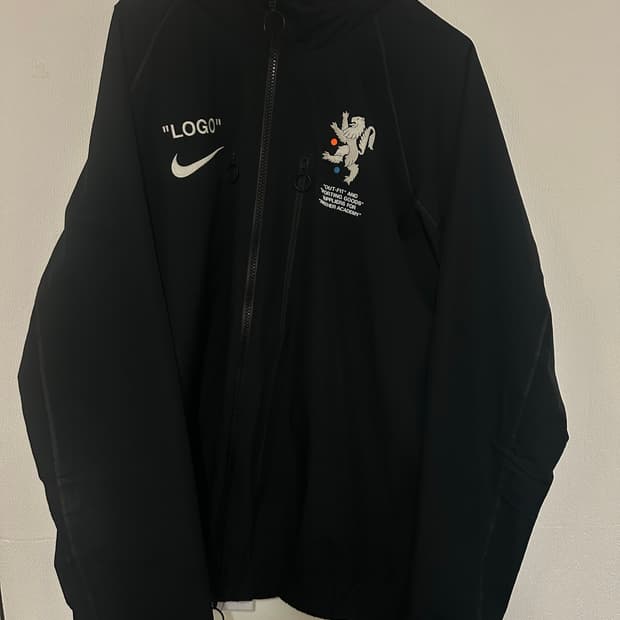 나이키 x 오프화이트 머큐리얼 NRG X 트랙 자켓 블랙