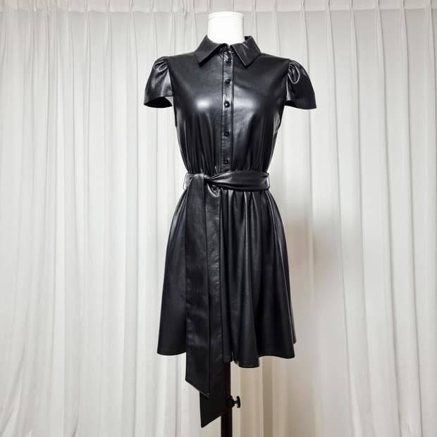 앨리스앤올리비아 레더 가죽 원피스 (23년도 매장판/44-55) 상태최상