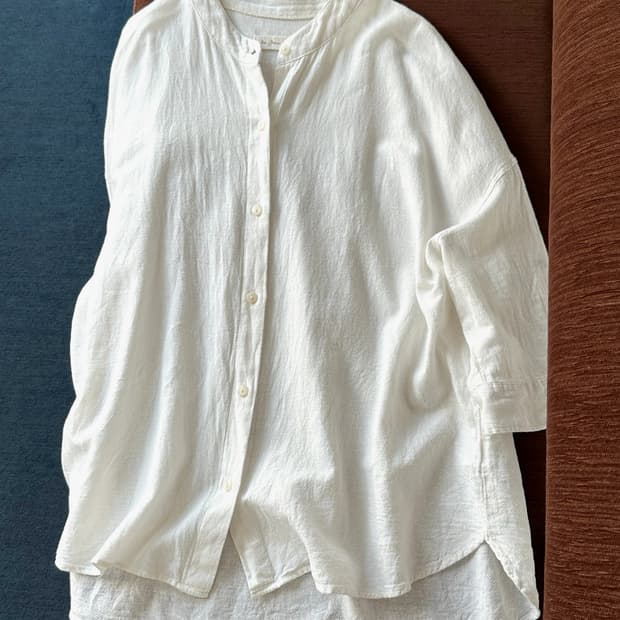 Cotton linen natural design shirt