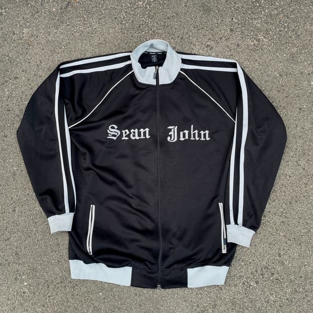 90s 션존 스펠아웃 올드스쿨 트랙탑 오버핏 져지 2xxl