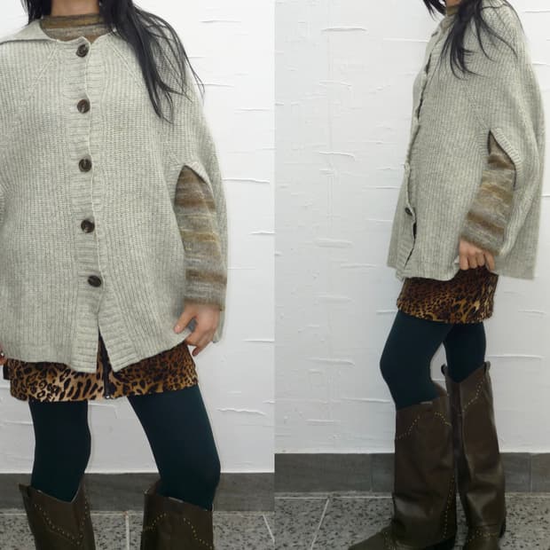 cozy gray cape