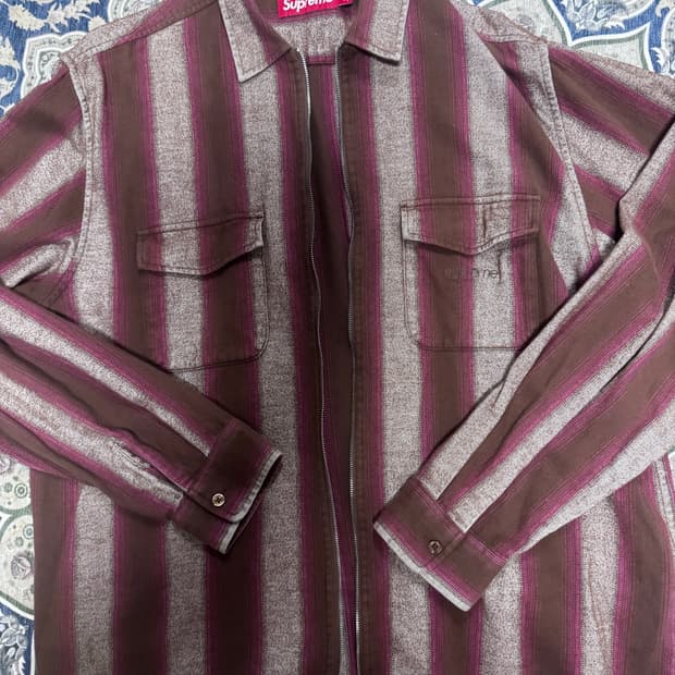 슈프림 플란넬 셔츠 집업 L
