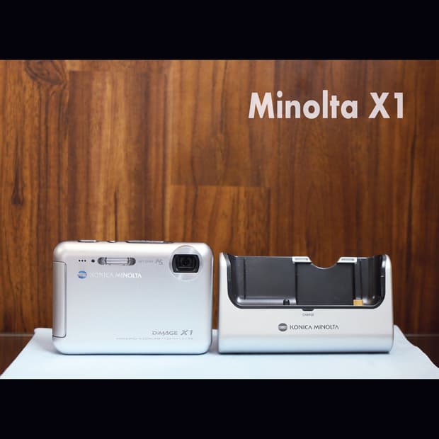 레어 <준민트급> 미놀타 디미지 x1 실버 충전독 빈티지 디카