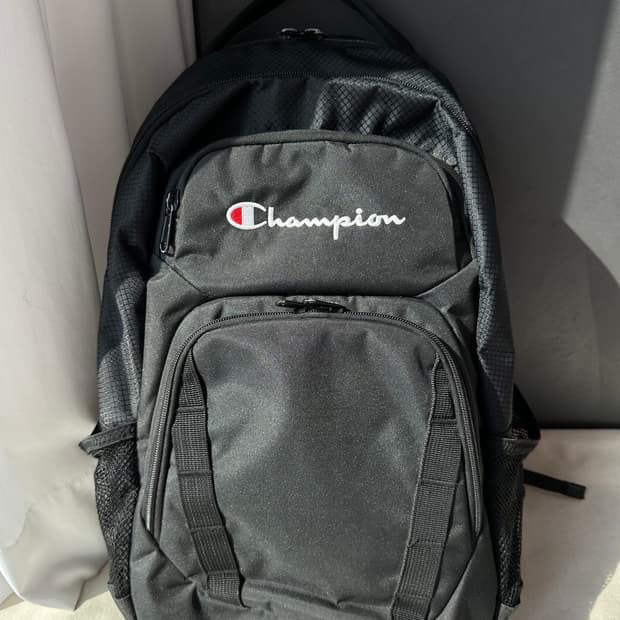 챔피온 스크립트 로고 백팩 블랙