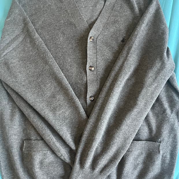 폴로 그레이 가디건 105