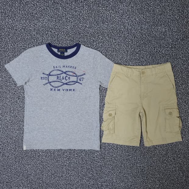 [무료배송][130]폴로 키즈 반팔티 반바지 일괄판매