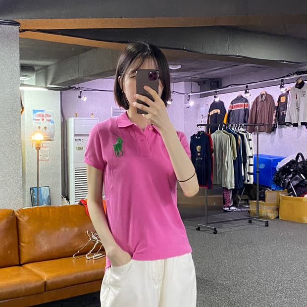 폴로랄프로렌 빅포니 핑크 카라티 B4871