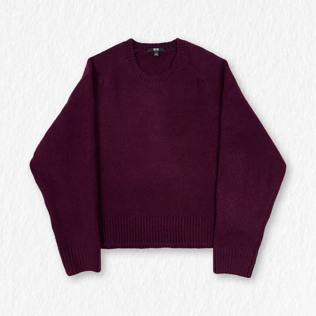 유니클로 니트 퍼플