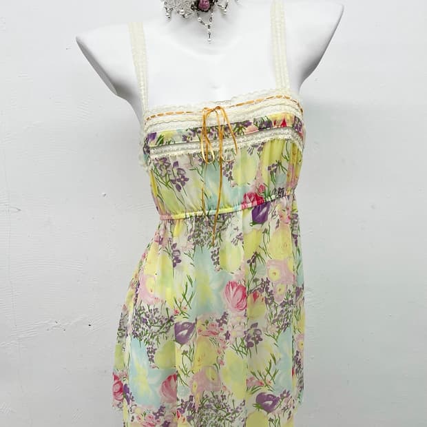 페어리 플라워 레이스 슬립