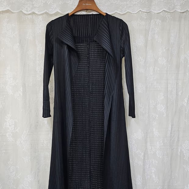 플리츠미   롱가디건 