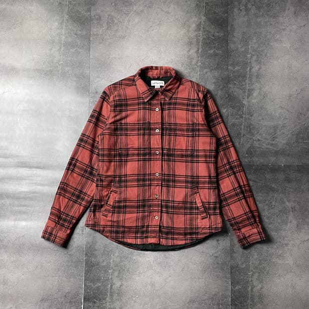CARHARTT 칼하트 빈티지 레드 플란넬 체크 셔츠 A00860