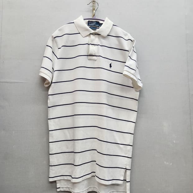 폴로랄프로렌 로고 스트라이프 반팔카라 M(L)