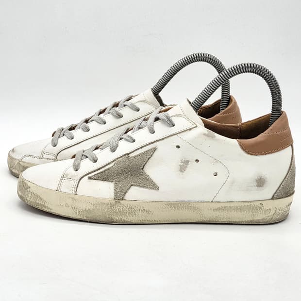 골든구스 우먼스 슈퍼스타 화이트/브라운 (38)