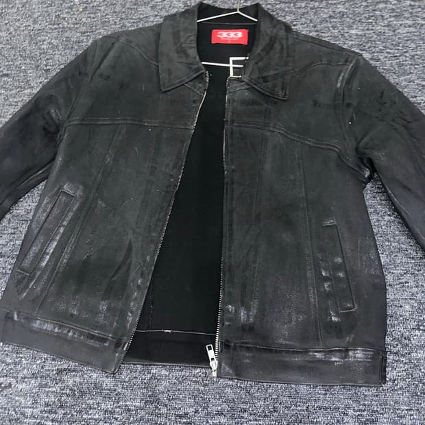 PCCVISOIN 왁스 코팅 트러커 자켓