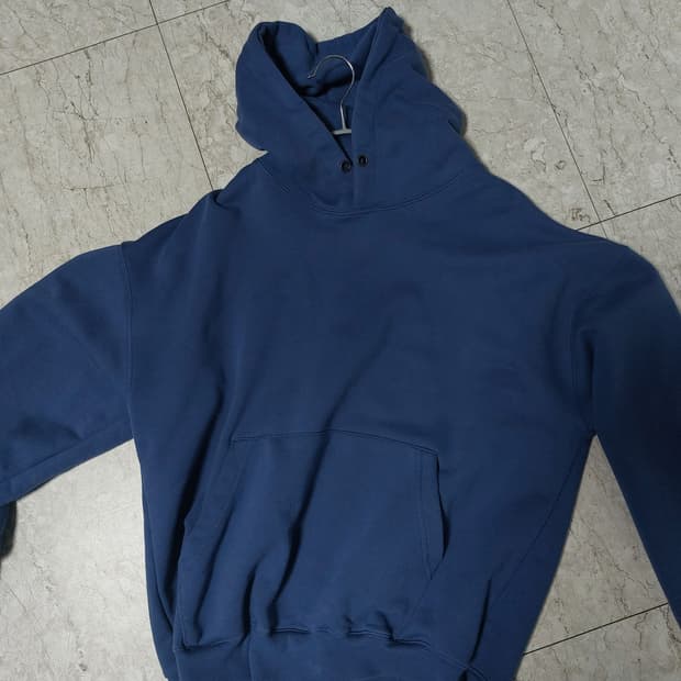 에즈카톤 파란색 무지 후드티 블루 M