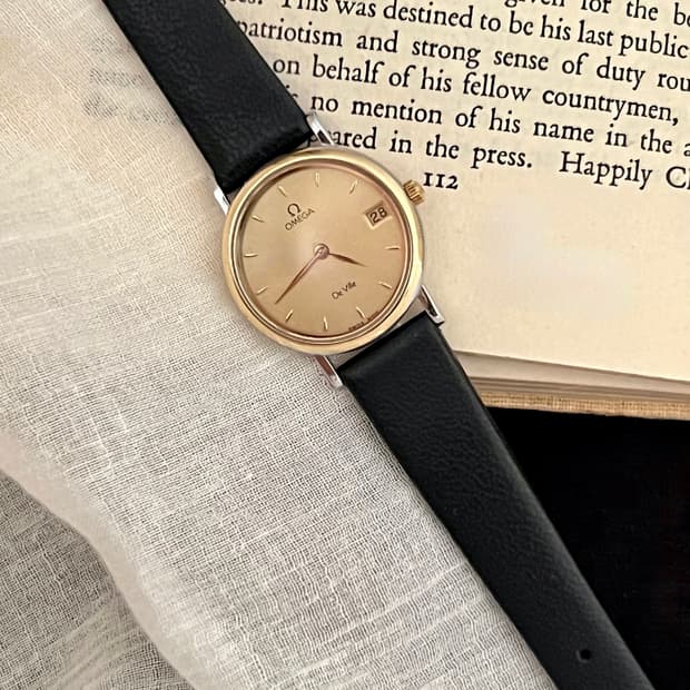 오메가 드빌  라운드 콤비 여성 시계 / 정품감정. 오버홀 