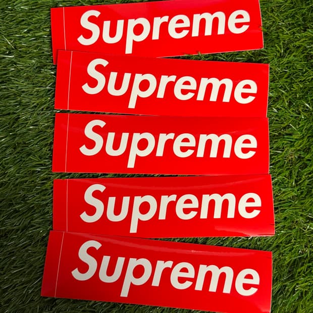 (정품/새상품) 슈프림 레드 로고 스티커