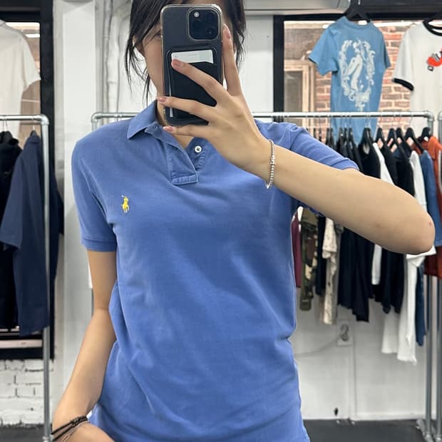 폴로 랄프로렌 옐로우 포니 카라 티셔츠